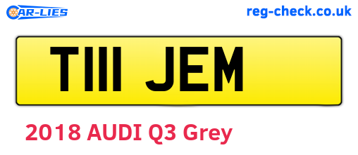 T111JEM are the vehicle registration plates.
