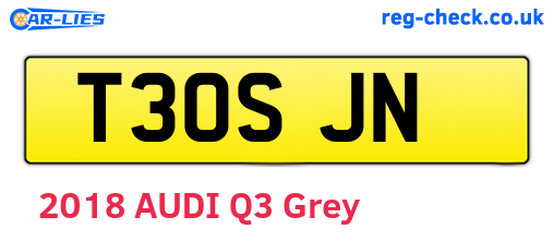 T30SJN are the vehicle registration plates.