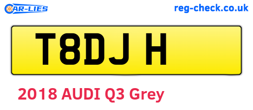 T8DJH are the vehicle registration plates.
