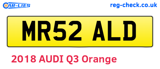 MR52ALD are the vehicle registration plates.