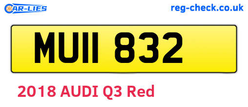 MUI1832 are the vehicle registration plates.