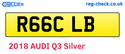 R66CLB are the vehicle registration plates.