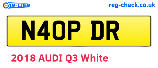 N40PDR are the vehicle registration plates.