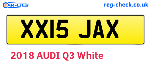 XX15JAX are the vehicle registration plates.
