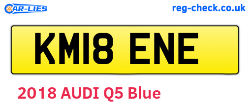 KM18ENE are the vehicle registration plates.