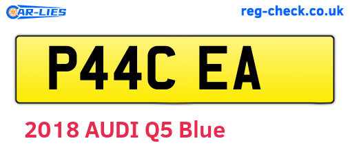 P44CEA are the vehicle registration plates.