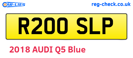 R200SLP are the vehicle registration plates.