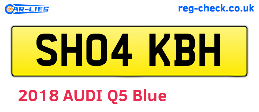 SH04KBH are the vehicle registration plates.