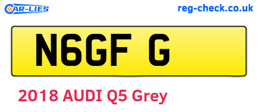 N6GFG are the vehicle registration plates.