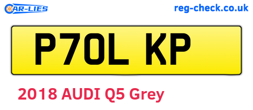 P70LKP are the vehicle registration plates.
