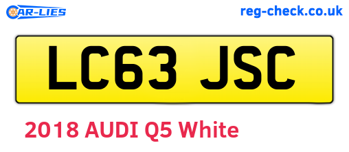 LC63JSC are the vehicle registration plates.