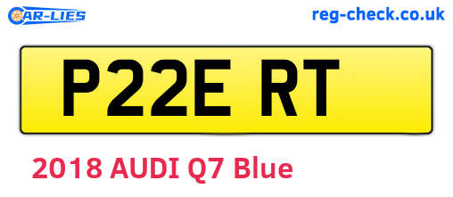 P22ERT are the vehicle registration plates.