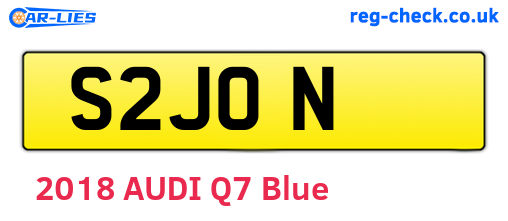 S2JON are the vehicle registration plates.
