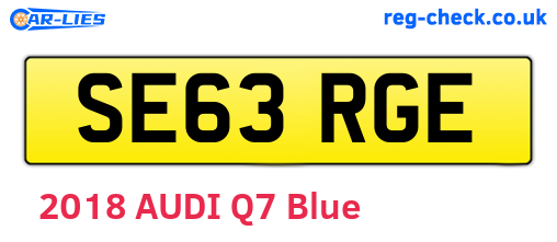 SE63RGE are the vehicle registration plates.