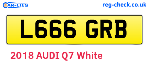 L666GRB are the vehicle registration plates.