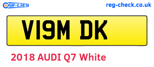 V19MDK are the vehicle registration plates.