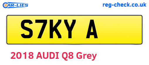 S7KYA are the vehicle registration plates.