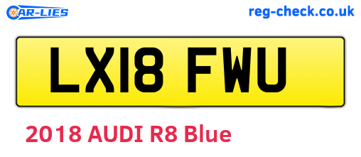 LX18FWU are the vehicle registration plates.