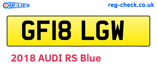 GF18LGW are the vehicle registration plates.