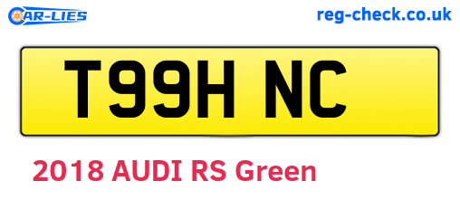 T99HNC are the vehicle registration plates.