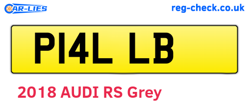 P14LLB are the vehicle registration plates.