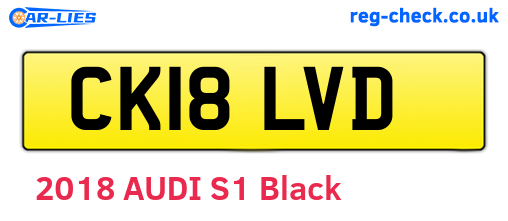CK18LVD are the vehicle registration plates.
