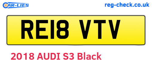 RE18VTV are the vehicle registration plates.