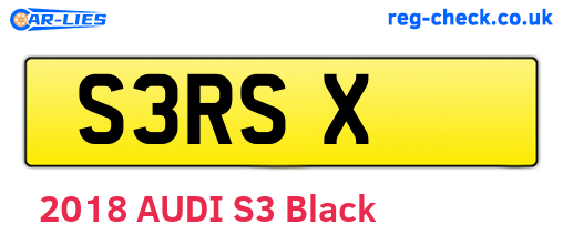 S3RSX are the vehicle registration plates.