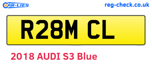 R28MCL are the vehicle registration plates.