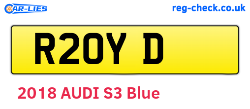 R2OYD are the vehicle registration plates.