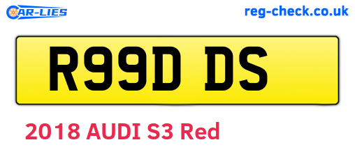 R99DDS are the vehicle registration plates.