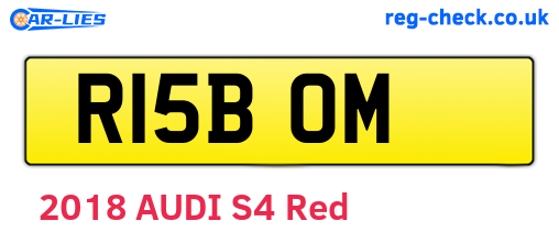 R15BOM are the vehicle registration plates.