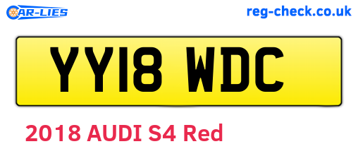 YY18WDC are the vehicle registration plates.