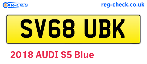 SV68UBK are the vehicle registration plates.
