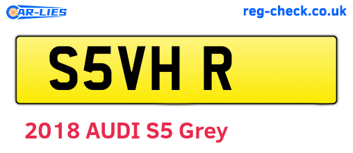 S5VHR are the vehicle registration plates.