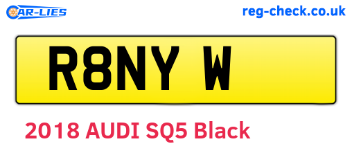 R8NYW are the vehicle registration plates.
