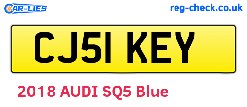 CJ51KEY are the vehicle registration plates.