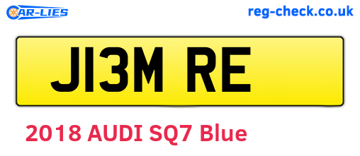 J13MRE are the vehicle registration plates.