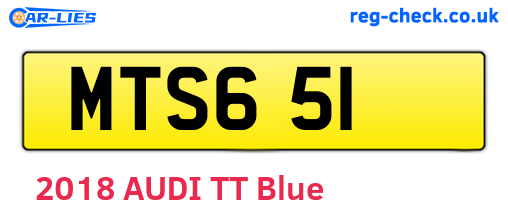 MTS651 are the vehicle registration plates.