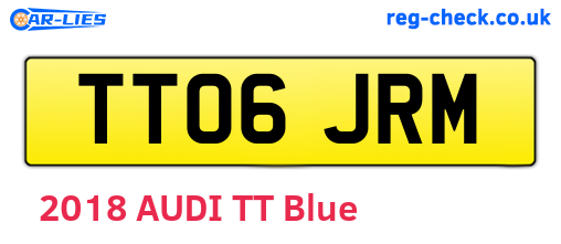 TT06JRM are the vehicle registration plates.