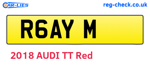 R6AYM are the vehicle registration plates.