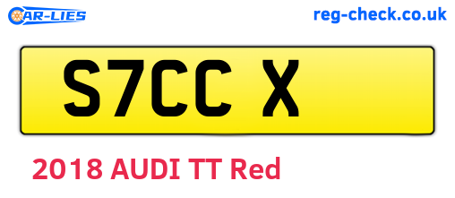 S7CCX are the vehicle registration plates.