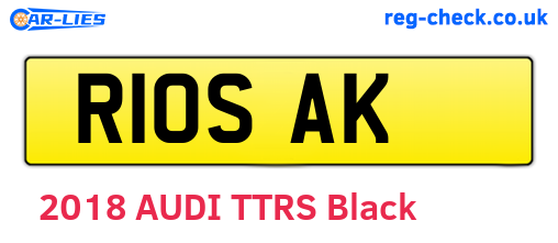 R10SAK are the vehicle registration plates.