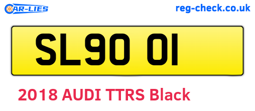 SL9001 are the vehicle registration plates.