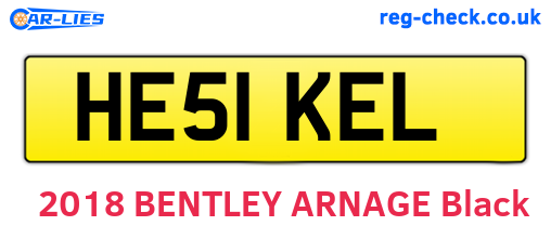 HE51KEL are the vehicle registration plates.