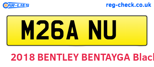 M26ANU are the vehicle registration plates.
