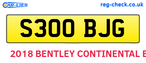 S300BJG are the vehicle registration plates.