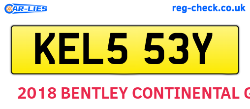 KEL553Y are the vehicle registration plates.