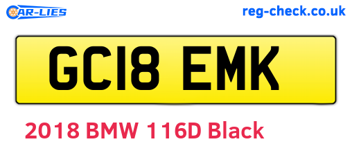 GC18EMK are the vehicle registration plates.