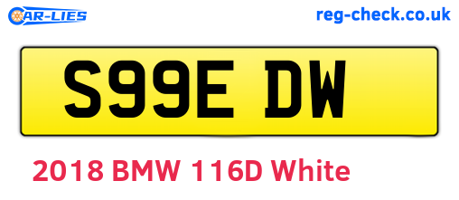 S99EDW are the vehicle registration plates.